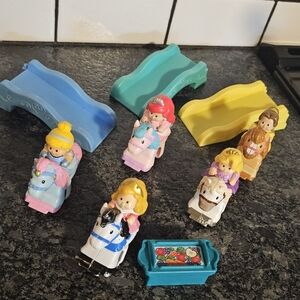 Klip Klop Fisher-Price Little People Disney Princess Lot Of 5 Slides Food Trough
